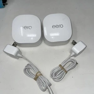 LOT OF 2 Eero 6 + Plus Dual Band Mesh Wi-Fi 6 Router R010001 - Picture 1 of 3
