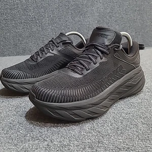 Hoka One One Womens Bondi 7 Running Shoes Sneakers All Black Size 8.5D Wide - Picture 1 of 12