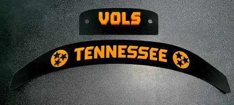 Tennessee Vols Black 3D Speed Bumper Set, for a Full Size Football Helmet Cover