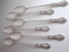6 Vintage 1847 Rogers Bros HERITAGE Silverplate Ice Tea Spoons