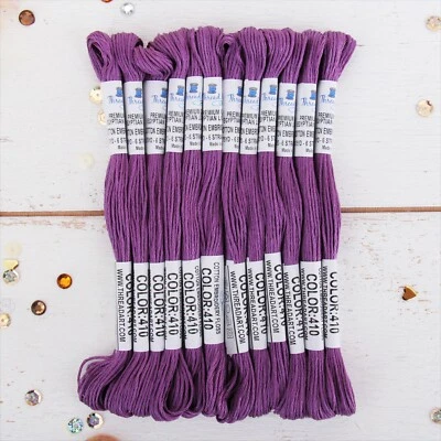 Box of 12 Premium Cotton Embroidery Floss in 50 Colors - Hand Embroidery Thread - Image 1 of 4