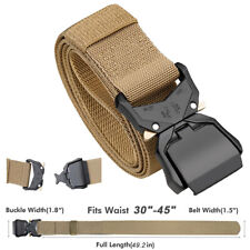 Military Belt for Men Tactical Strap Waistband Belts Quick Release Buckle Brown