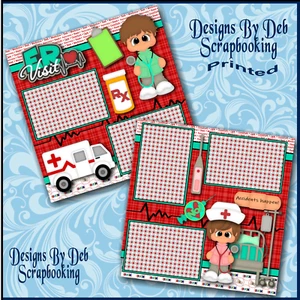 ER VISIT Premade Scrapbook Pages paper printed layout DBDS - Picture 1 of 3