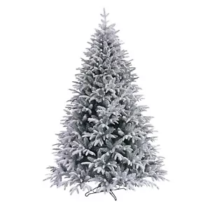 Artificial Christmas Tree Snowy Green Snow tipped effect Hinged Full 5ft 6ft 7ft - Picture 1 of 1
