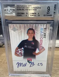 BGS 9 Mint 2023 Parkside NWSL Signature Series Auto MELANIE BARCENAS /400 - Picture 1 of 2