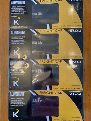 K-line Santa Fe Aluminum Tank Car - 4 pack K6341-1051A *Still in plastic wrap*  - Image 1 of 4