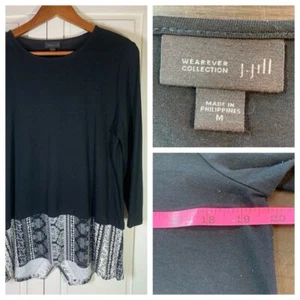 Blusa Colección J Jill Wearever Mujer Mediana Carrera Oficina Iglesia Trabajo Comodidad - Imagen 1 de 12