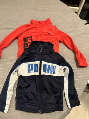 Chaqueta deportiva Puma roja negra manga larga niños niños talla 24mo y azul blanco talla 18mo Foto 1 de 3