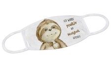 Mund-Nase-Maske  waschbar Behelfs-Mundschutz Kinder Erwachsene  Motiv Faultier p