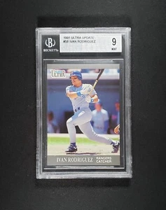 1991 Ultra Update #58 Ivan Rodriguez Rookie Rc BGS 9 Mint - Picture 1 of 2