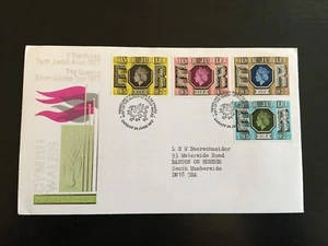 GB 1977 The Queens Silver Jubilee Tour Cardiff Cover Special handstamp (AA57) - Picture 1 of 1