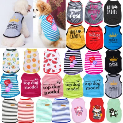 Pet Dog Clothes Puppy T Shirt Clothing Small Dogs Puppy Chihuahua Vest Plaid/ - Image 1 of 4