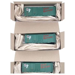 HO Accurail 8170 40' Combo Door Box Car 3-Pack Great Northern GN Kit - Picture 1 of 3
