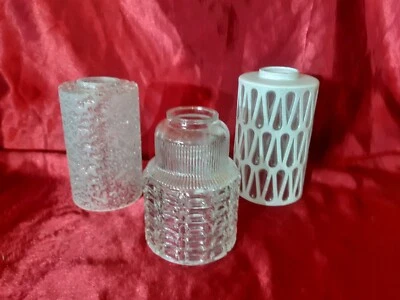 Lot 3 Globes , suspension,lampe,lustre,en verre  vintage Art Déco,design - Photo 1/4