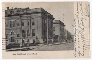 Postal antigua de la escuela secundaria Louisville Ky Girls 1907 Os 53019 - Imagen 1 de 2