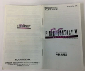 Nintendo Game Boy Advance GBA Final Fantasy V Japan Manual Only 7289 SP - Picture 1 of 2