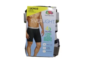 Fruit of the Loom Men’s 3+1 Bonus Pack EverLight Long Leg Assorted Boxer Briefs - Picture 1 of 4