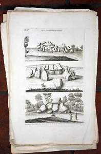 Celtic /Stone Circles in Germany from Curiosum  by  Stukely /1724/ RARE - Picture 1 of 1