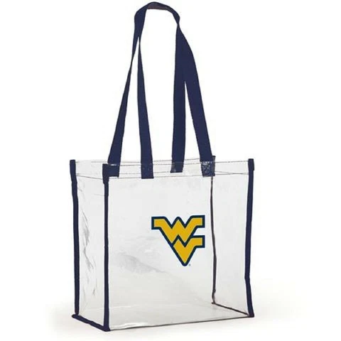 West Virginia University Mountaineers 214 NCAA Clear Stadium Tote Purse Bag Cover
