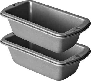 Wilton Recipe Right Non Stick Mini Loaf Pan Set, Pack of 2-5.75 small, Silver - Picture 1 of 2