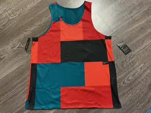 Men's Nike Dry Reversible Training Running Tank Top Multi Color CJ4744-379 XL - Afbeelding 1 van 8
