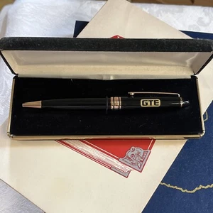 Vintage Rollerball Pen Black  Gold Trim Marked  GTE W Case - Picture 1 of 5
