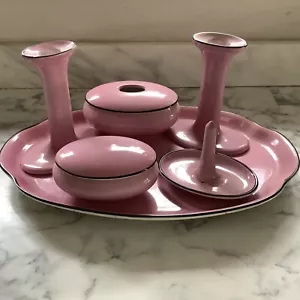 VINTAGE SCHMINKTISCH SET IN ROSA MIT PERFEKT - Bild 1 von 3