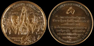 Medaglia bronzo convenzione JFK Kennedy 1960 39 mm Lincoln eredità di zecca - Foto 1 di 3