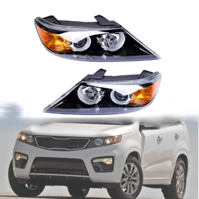 For 2011-13 Kia Sorento Headlight Assembly Left Driver+Right Passenger Side Foto 1 de 4