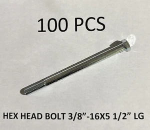 Sechskantkopfschrauben 100 Stück Posten, Zink, 3/8"" - 16x5 1/2"" LG - Bild 1 von 1