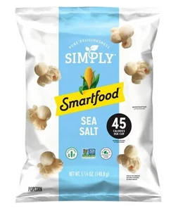 🟠 New Exclusive Simply Organic Smartfood Sea Salt Popcorn 5.25oz - Picture 1 of 2