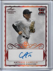 2020 Leaf Trinity Baseball Antonio Cabello BRONZE PARALLEL AUTO SP signed