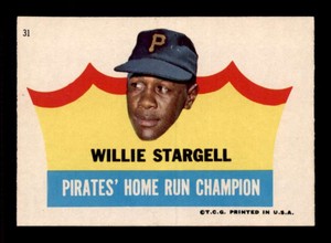 1967 Topps Pirates Stickers #31 Stargell Pirates HR NM X2491639