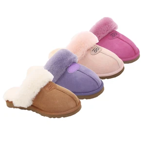 AU UGG Slippers Womens Australian Sheepskin Wool Non-slip Water Resistance Scuff