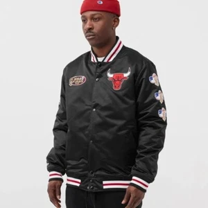 Mitchell & Ness NBA Chicago Bulls City Satin Jacket Men black SZ XL - Picture 1 of 11