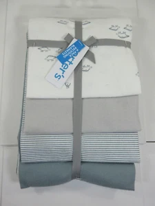 NEW Carter’s 4 pk Baby Receiving Blankets Variety Blue Dinosaurs Stripes Solids - Picture 1 of 2