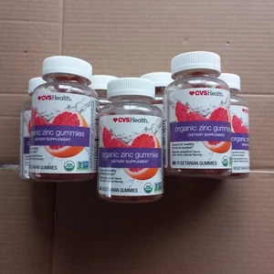 (420 Count) Lot of 7 Bottles of Organic Zinc Gummies vegetarian (60 count) - Picture 1 of 7