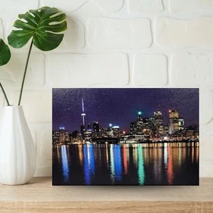 Downtown Toronto Oil Painted Canvas Artwork - Picture 1 of 3