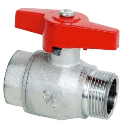 FEWASOL Kugelhahn Absperhahn 1/2" 3/4" und 1" IGxAG voller Durchgang mit Flügelgriff