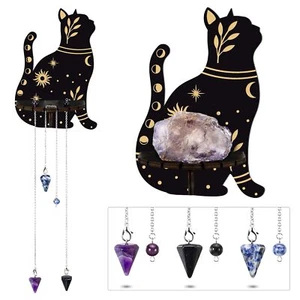 Cat Wall Shelf Wooden Crystal Floating Shelves for Living Room Bathroom Decor - Picture 1 of 7