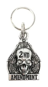 The 2nd Amendment Keychain Charm Motorcycle Biker Ride Gift Bravo BBK-04 USA - Picture 1 of 9