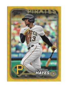 2024 Topps Series 1 Ke'BRYAN HAYES Gold Foil - PITTSBURGH PIRATES - #218. - Picture 1 of 1