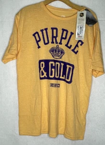 Official CCM Vintage Apparel NHL Los Angeles Kings Purple & Gold T-Shirt Size L - Picture 1 of 3