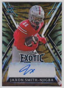 2023 LEAF EXOTIC JAXON SMITH NJIGBA ROOKIE RC /4 AUTO TIGER SCOPE AUTOGRAPH