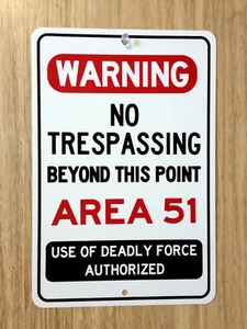 Area 51 Warning Metal Sign - Picture 1 of 2
