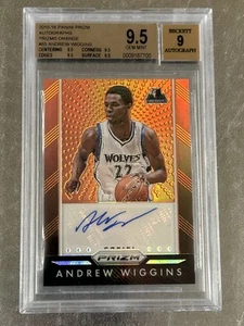 2015-16 Panini Prizm ORANGE /65 Andrew Wiggins Auto BGS 9.5/9 THUNDER non-rc - Picture 1 of 2