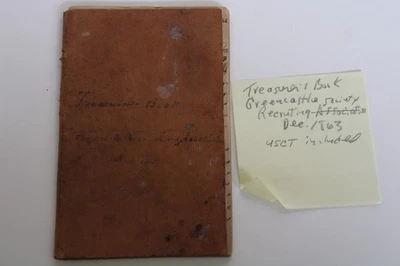 Antique 1863 Civil War Greencastle, PA Recruiting Association Treasurer's Book - Image 1 of 4