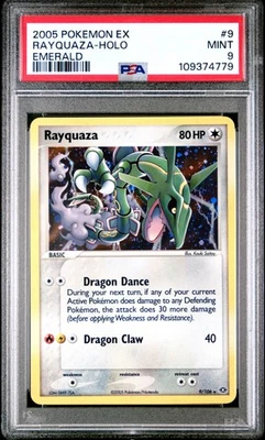 2005 POKEMON EX EMERALD #9 RAYQUAZA-HOLO PSA 9 - Image 1 of 2