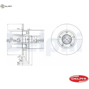 2x BRAKE DISC BG2714 FOR VW GOLF/III/Van/Mk JETTA VENTO CORRADO PASSAT SEAT - Picture 1 of 9