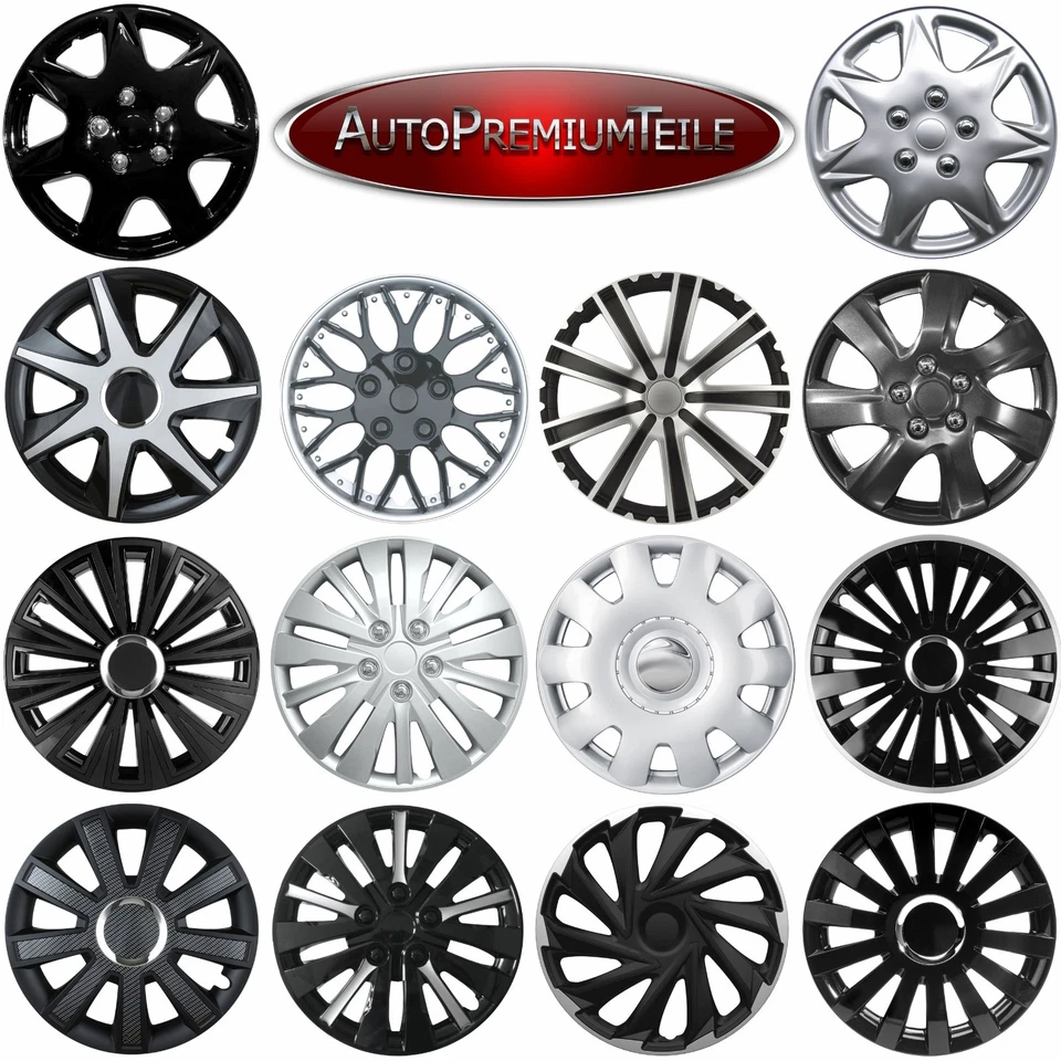 Wheel Trims 14 Inch For Peugeot 206 Suzuki Toyota VW Fox Golf Lupo Polo UP 4 Piece - Image 1 of 1